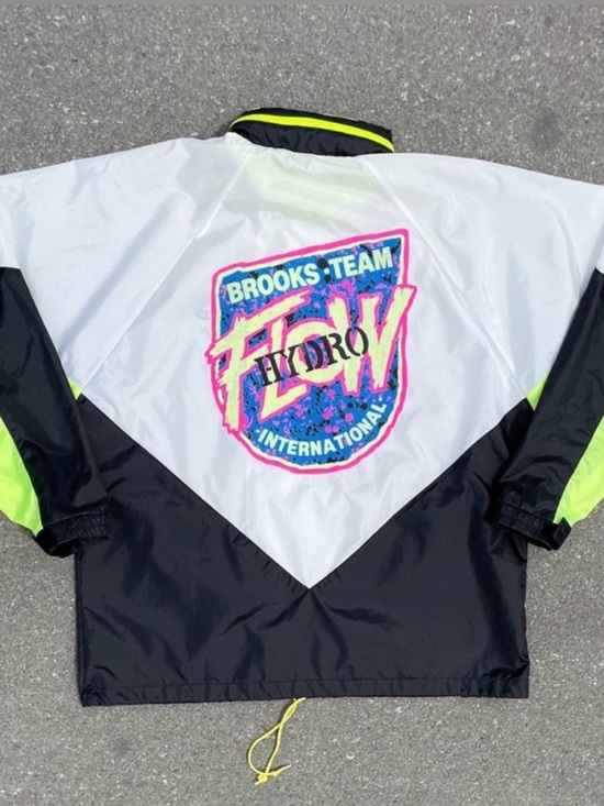 Brooks International Other - Vtg 90s Brooks International Hydro Flow Windbreaker Jacket Neon Yellow Unisex